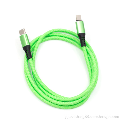 Braided Usb Charging Data Cable Type C To Light-ning Fast Charging Pd 20w Quick Charger Cable For Iphone